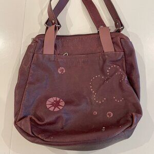 Vintage Leather Mandarina Duck Handbag, Red